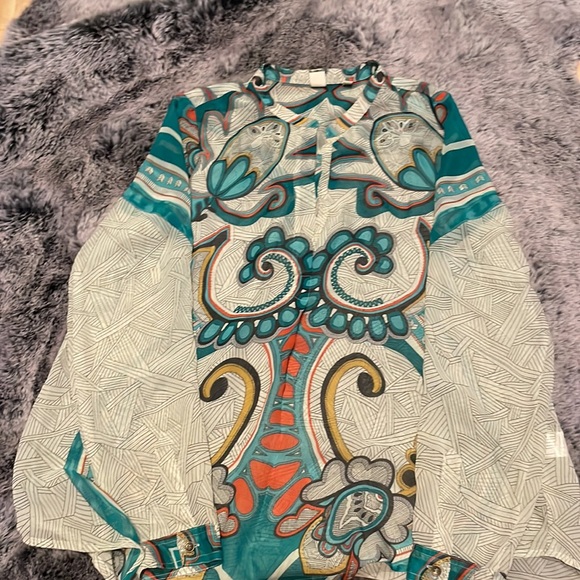 Anthropologie sheer beautifully made sheer blouse size S - Picture 2 of 6